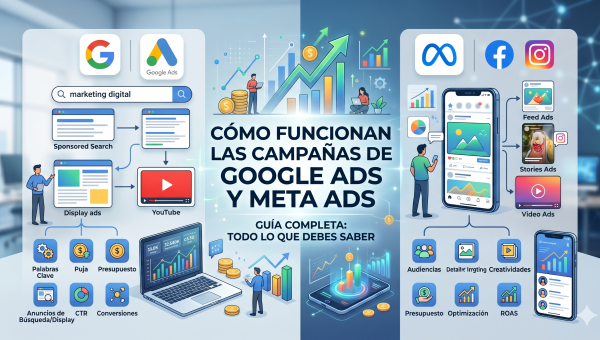 Cómo funcionan las campañas de Google Ads y Meta Ads